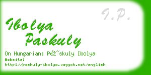 ibolya paskuly business card